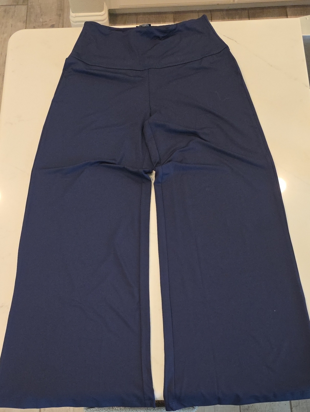 Wide Leg Navy Blue Palazzo Pants